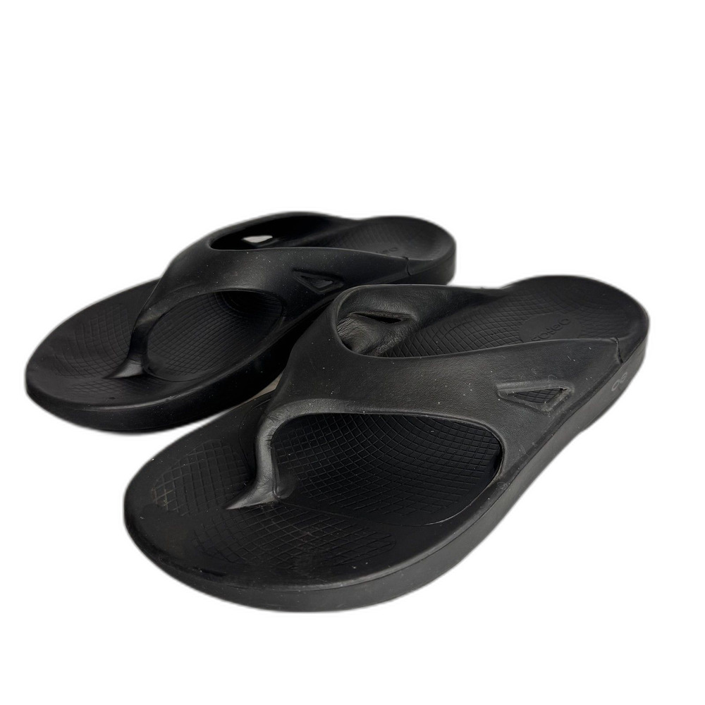 OOFOS Sandals Mens Size 12‎ Womens 14 Black OOriginal Recovery Flip Flop Thong